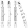 EKSAVE Lampadina alogena R7S 78 mm 160 W 230 V 2100 lm bianco caldo 2700 K T3 tipo J lampadina per lavoro, sicurezza, illuminazione paesaggistica, lampade da terra (confezione da 4)