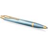 PARKER Penna a sfera Parker IM Writing Rituals, finitura turchese- verde con sfumatura, puntale dorato, punta media, inchiostro blu, confezione regalo