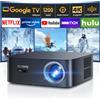 PUTRIMS Proiettore【1200 ANSI/Google TV】Disney/Netflix Ufficiale Proiettore 4K Supporto