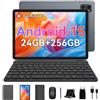 TABWEE T20 Tablet con Tastiera Tablet Android 15 Octa Core con Gemini AI 24 GB RAM 256