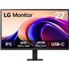 LG 27" QHD Monitor Monitor PC 68,6 cm (27") 2560 x 1440 Pixel Quad HD Nero