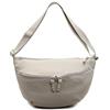 Generic Marsupio casual da donna, borsa a tracolla regolabile, grande capacità, in tela, a mezzaluna, marsupio per attività all'aperto, allenamento, escursionismo, shopping, viaggi, bianco,
