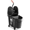 Rubbermaid Commercial Products Rubbermaid Commercial WaveBrake 2.0® 1863898 - Secchio per mocio con strizzatore, 35 QT, nero