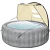 Bestway 60304 Gazebo per Idromassaggio Gonfiabile Lay-Z-Spa da 183 x 94 x 109 cm