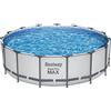 Bestway 56438-5 Set Piscina Fuori Terra Steel Pro MAX Rotonda da 457x122 cm