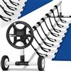 tillvex Rullo Avvolgitore per Telo da Piscina 3-5,70 m | Sistema di avvolgimento per Teli solari | Dispositivo di avvolgimento per Teli per Piscina e coperture | incl. Nastri