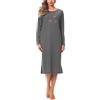 Merry Style Camicia da Notte Manica Lunga Donna 91LW1 (Melange Scuro (Manica Lunga), M)