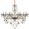 Ridgeyard Lampadario Classico In Cristallo Barocco Lampada Da Soffitto In Vetro Cristallo K9 Illuminazione A Led Da Soffitto Illuminato, 8 Luci, Cognac