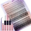WENDY LASHES Kit Ciglia Extension 4 Stili, Ciglia Finte Ciuffetti 20D+30D+7D E Inferiori Manga Ciglissime Volume Lash Clusters Naturale 0,07 12-18 Millimetri Con Colla Pinzette Ciglia E Pennello(4SX-20D+30D)