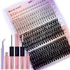 WENDY LASHES Kit Ciglia Extension 4 Stili, Ciglia Finte Ciuffetti 40D+50D+7D E Inferiori Manga Ciglissime Volume Lash Clusters Naturale 0,07 12-18 Millimetri Con Colla Pinzette Ciglia E Pennello(4SX-40D+50D)