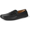 Amazon Essentials Mocassini Driver Uomo, Nero Finta Pelle, 43 EU