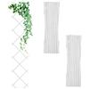 Relaxdays Grigliato in Legno per Rampicanti, 180x30 cm, Set 3 Tralicci Allungabili Piante da Giardino e Balcone, Bianco