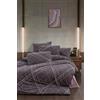 Nuit Des Rêves Ranforce - Set copripiumino per letto singolo, 135 x 200 cm, 100% cotone, prugna/rosso/rosa/verde, lavabile in lavatrice, 145 fili, chiusura a bottone e busta, biancheria da letto
