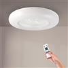 M mimotec - Ventilatore da soffitto Aero LED/Motore CC/Bianco/Telecomando incluso/Ultra silenzioso/Modalità estate - inverno/Timer. Design moderno e facile installazione. LM8085
