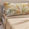 PETTI Artigiani Italiani - Lenzuola in Cotone con Federe in Stampa Digitale, Lenzuolo Una Piazza e Mezza, Completo Letto Fantasia Palma Oliva Beige, 100% Made in Italy