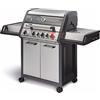 Enders Monroe Pro 4 Sik Turbo Barbecue a Gas 4 Fuochi + Fornello Laterale + Zona Turbo, BBQ con bruciatore Backburner, Coperchio con Termometro, Grill a gas da Esterno 30mbar #837833