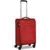 Worldpack Set di valigie morbide, 3 pezzi, trolley da viaggio in poliestere robusto di alta qualità, per uomo e donna, 4 ruote doppie e lucchetto TSA, serie Chicago, Rosso scuro, Koffer S (55 cm),