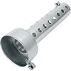 Baceyong Baveyong - Tubo per silenziatore, 45 mm, 1 pezzo universale per silenziatore di scarico per moto, silenziatore, deflettore DB Killer, silenziatore corto, colore: Argento