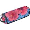OWFKAY Borsa da viaggio per strumenti per capelli con ibisco rosso, motivo floreale, portatile, borsa per tappetino