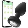 Girlove Plug Analis Dilatatori con vibrazioni per Coppia con APP Remote Control, Mini Vibratore per Stimolatore il Clitorideo Donna e Anali Maschio, Silicone Sex Toys con 10 Modalità, Durevole (a2)