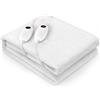 TLGREEN Scaldaletto Matrimoniale 100W, 160x140 cm Sottocoperta Riscaldato Elettricha, Lavabile in Lavatrice, con 6 Temperature, Spegnimento Automatic, Termocoperta, Coperte da Letto Elettriche