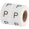 PATIKIL Etichette Inventario Lettera P, Adesivi Lettere Maiuscole 1 Adesivi Autoadesivi Tondi Cerchio per Codifica (2 Rotoli/Totale 1000Pz) per Ufficio
