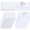 Jinsion 24 Pezzi Portabadge, Impermeabili porta Badge Orizzontale, Plastica porta Badge con Clip e Spilla, Transparent porta Cartellino per Infermiere, Scuole, Conferenze, Ufficio e Visitatori, 9 x 5,6 cm