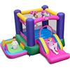 COSTWAY Castello Gonfiable 6 in 1 per Bambini con Scivolo, Castello Gonfiabile con Trampolino, Piscina e Canestro Basket, Gioco Gonfiabile da Interno ed Esterno, per Bambini da 3 a 12 Anni