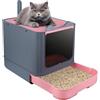 Willonin Cassetto per lettiera per gatti autopulente,Casa di toilette per gatto,Contenitore per lettiera autopulente,Lettiera automatica autopulente per gatti (f,Rosa)