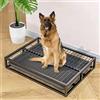 Generic Vasino per cani in metallo, per uso interno ed esterno, robusta lettiera per cuccioli, ideale per portico, bagno, appartamento, balcone