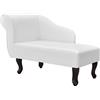 vidaXL Greppina Chaise Longue in Pelle Artificiale Bianco con bracciolo Sinistra