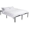 CLP Letto Hamlin in metallo con rete a doghe I Robusta struttura letto con contenitore I Letto moderno con robusta struttura nera, Colore:nero, Dimensione:200x140x41 cm