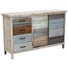 milani home - Credenza In Legno Colorato Madia Di Design Mobile In Stile Vintage Moderno Per Sala Da Pranzo Soggiorno