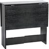 RELOVE Tavolo da bistrot quadrato con vassoio da pranzo pieghevole mobile su ruote con 2 ripiani incorporati, tavolo da bar in altezza regolabile per interni esterni in MDF(103 x 76 x 73,4 cm (nero))