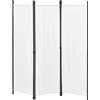 [en.casa] Paravento/Separè per Interni/Balcone, 171 x 150 cm (AxL) Divisorio a 3 Pannelli per Camera da Letto/Studio Medico - Struttura Pieghevole - Bianco
