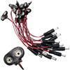 CESFONJER Adattatore per batteria T-type, CESFONJER 12 pezzi 9V Cuoio Clip per batteria Connettore a scatto Connettore per fibbia per strumenti di illuminazione Telecomando Piccolo elettronico Cavo da 15cm