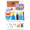 Flex Value Blocchi di modello in legno flesso, Puzzle di animali in legno, Set di puzzle a forma di Tangram, 36 forme 60 carte di design in scatola di ferro, Gioco educativo Montessori