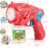 ZWOOS Sparabolle di Sapone Automatico per Bambini, Pistola Spara Bolle Di sapone Ricaricabile con 110ml Soluzione per Bolle, Macchina Bolle per Nozze/Compleanno/Festa(Rosa)