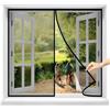 Eejovative Zanzariere Magnetica 120x160cm Nero Porta Zanzariera Porta Magnetica Chiusura Automatica Adsorbimento Magnetico Rete Porte D'Ingresso Porte Cortili