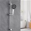 Auralum Colonna Doccia senza Miscelatore, Saliscendi Doccia 70cm con Doccetta 5 Geti, Asta Doccia con Soffione e Doccetta, Saliscendi Doccia Acciaio Inox con Supporto Doccia e Tubo Flessibile 1,5m