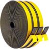 GUKOY Nastro di Tenuta Adesivo Guarnizione Porta per Porte Finestre, 3 Rotoli 12 mm x 3 mm x 15M Nastro in Schiuma Guarnizione in Gomma per Collisione Sigillo Isolamento Acustico, Nero 2