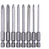 Bestgle - Set di 8 punte per cacciavite a croce, Set per Avvitatore, con gambo lungo da 75 mm