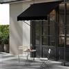RELAX4LIFE Tenda da Sole per Esterno con Morsetto senza Forare, Telaio Telescopico, Telo Anti-UV, Altezza e Inclinazione Regolabile, Ideale per Balcone e Terrazzo (Grigio, 200x180cm)
