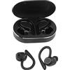 ASHATA Q23 PRO Wireless BT Cuffie, Curvetta Sportiva con Microfono, Auricolari Wireless con HiFi Stereo Cancellazione del Rumore Batteria a Lunga Durata per Guidare Viaggi Sportivi (Nero)