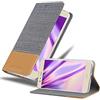 Cadorabo Custodia Libro per Huawei P10 Lite in Grigio Chiaro Marrone - con Vani di Carte, Funzione Stand e Chiusura Magnetica - Portafoglio Cover Case Wallet Book Etui Protezione