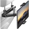 JOYROOM Porta Tablet da Auto [Struttura Triangolo Stabilizzante] Supporto Tablet Auto con Braccio Pieghevole a Doppio Snodo Porta Tablet per iPad/Switch/Phone con Schermo da 4,7 a 13 Pollici