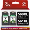 GREENSKY 560 561 XL Sostituzione per Cartucce Canon 560 561 XL per Canon Pixma TS7450i TS5350i TS7450 TS5350 TS5350a TS5351 TS5351i TS5351a TS7451 TS7451a TS5352 PG-560XL CL-561XL (1 Nero, 1 Colore)