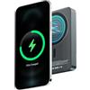 LoQuick Caricabatterie Portatile Magnetico Wireless 10000mah,Energia Mobile Magnetica per Display Led,15W Mag-Safe Power Bank Carica Rapida,Con Cavo USB/USB-C per IPhone 15/14/13/12/Mini/Pro/Pro Max