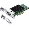 H!Fiber.com 10G NIC,2 ports RJ45,10GbE Scheda di rete Ethernet,SPEC compatible to X550-T2,con Intel X550-AT2 Controlle,supporto Windows Server/Linux/VMware (non supporto X11, MAC)