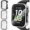 iVoler 3 Pezzi Cover con Vetro Temperato per Honor Watch 5, Copertura Completa Custodia Rigida PC, HD Clear Pellicola Protettiva Anti-Graffio Case, 2 Trasparente + 1 Nero